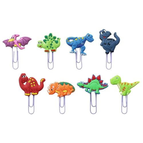 DOITOOL 8 Stück Dinosaurier Büroklammern Teiliges aus Bunten PVC Clips Niedliche Cartoon Papierclips für Dokumente Notizen und Lesezeichen für Büro und Schule Zufällige Zufällige Farbe DOITOOL 8 Stück Dinosaurier Büroklammern Teiliges aus Bunten PVC Clips Niedliche Cartoon Papierclips für Dokumente Notizen und Lesezeichen für Büro und Schule Zufällige Zufällige Farbe von DOITOOL