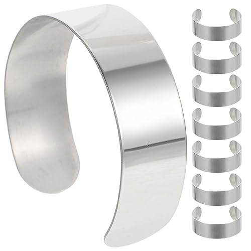 DOITOOL 8 Stück Edelstahl-Armbandrohlinge für DIY-Armreife, langlebige Manschette, Armreif, Innenkern zum Basteln, einzigartige Schmuckdesigns DOITOOL 8 Stück Edelstahl-Armbandrohlinge für DIY-Armreife, langlebige Manschette, Armreif, Innenkern zum Basteln, einzigartige Schmuckdesigns von DOITOOL