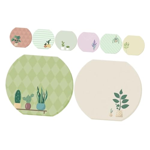 DOITOOL 8 Stück Haftnotizen Mit Botanischem Muster Sommerschulmaterial Süßer Notizblock Pflanzengeschenke Für Frauen Kaktusgeschenke Kaktus - Kaktus-klassenzimmerdekor Papier von DOITOOL