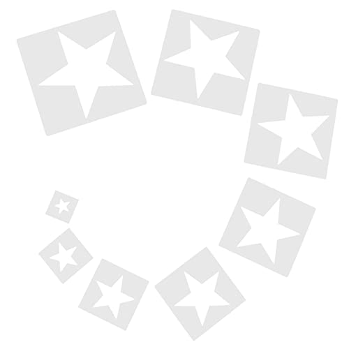DOITOOL 8 Stück Malvorlage Für Und Kunst Schablone Malen Diy-vorlage Stern-vorlagen-kit Weiß Plastik DOITOOL 8 Stück Malvorlage Für Und Kunst Schablone Malen Diy-vorlage Stern-vorlagen-kit Weiß Plastik von DOITOOL