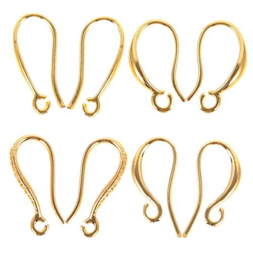 DOITOOL 8 Stück Ohrring-Zubehör Stopper Ohrringverschlüsse, Sicherheitsverschlüsse, Gold ohrring anhänger Ohrringe zum Selbermachen schmuck DIY liefert metallbeschichteter Ohrhaken Golden von DOITOOL