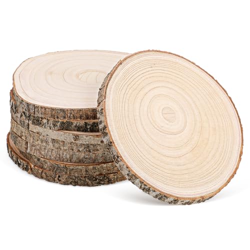 DOITOOL 8 Stück Paulownia-Scheiben holzig Gemeinschaft leere Ausschnitte Party Baum Untersetzer Tortenständer aus Holzscheiben Holzuntersetzer zum Basteln unfertiges Holz Holzringe DOITOOL 8 Stück Paulownia-Scheiben holzig Gemeinschaft leere Ausschnitte Party Baum Untersetzer Tortenständer aus Holzscheiben Holzuntersetzer zum Basteln unfertiges Holz Holzringe von DOITOOL