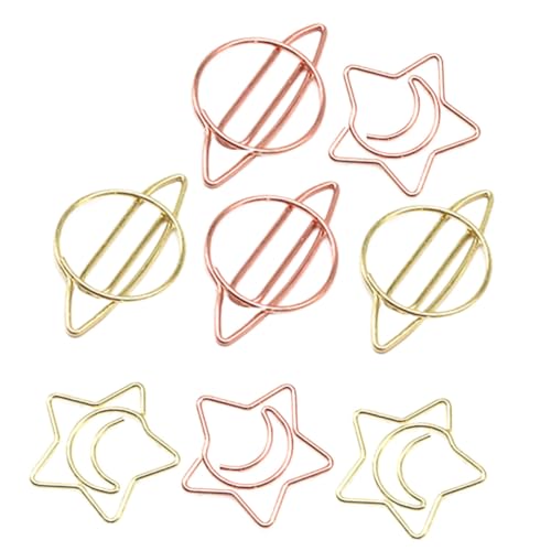 DOITOOL 8 Stück Schreibtischzubehör für Studenten Multi-Gebrauchspapierclips Mehrzweck-Büroklammern dekorative Banknotenklemme kleine Büroklammern Datei-Clip Metall von DOITOOL