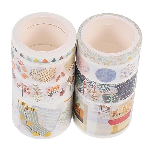 DOITOOL 8 Stück Taschenklebeband Scrapbooking Zubehör Süßes Journaling Ästhetisches Mini Journal Zubehör Pastell Planer Aufkleber Vintage Klebebänder Für Dekorationen DIY Zubehör von DOITOOL