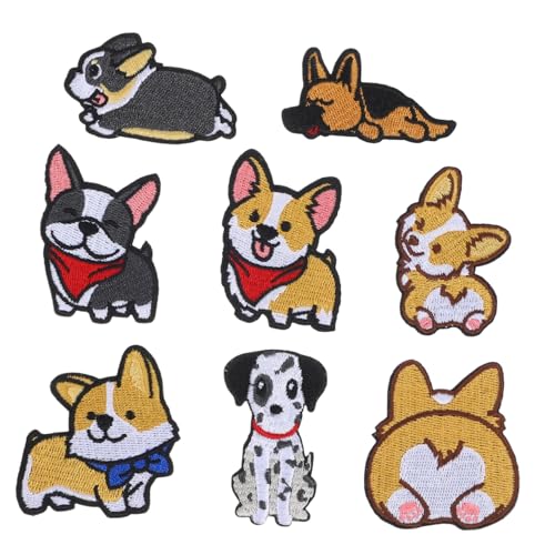 DOITOOL 8 Stück Teiliges Bestickter Hunde Patches zum Aufnähen Niedliche DIY Applikationen aus Hochwertigem Langlebig und Vielseitig für Kleidung Taschen und Bastelprojekte für DOITOOL 8 Stück Teiliges Bestickter Hunde Patches zum Aufnähen Niedliche DIY Applikationen aus Hochwertigem Langlebig und Vielseitig für Kleidung Taschen und Bastelprojekte für von DOITOOL