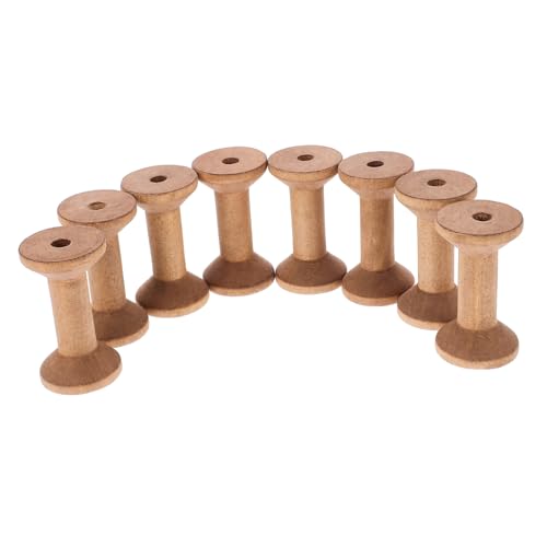 DOITOOL 8 Stück Teiliges Holzspulen für Bastel und Nähprojekte Leere Spulen Natürlichem Holz für Garn Schnur und Bänder Langlebige und Robuste Wickelhilfe DOITOOL 8 Stück Teiliges Holzspulen für Bastel und Nähprojekte Leere Spulen Natürlichem Holz für Garn Schnur und Bänder Langlebige und Robuste Wickelhilfe von DOITOOL