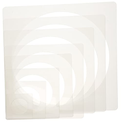 DOITOOL 8 Stück Teiliges Kreis Schablonen Mehrfunktionale Ausgehöhlte Malvorlagen für Wandmalerei Diy Bastelvorlagen Wiederverwendbar für Möbel Wände von DOITOOL