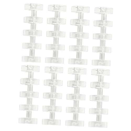 DOITOOL 8 Stück Teiliges Lose Ringe Fünf Loch Binder für Scrapbooking und Kreative Bürobedarf für Notizbücher Alben und Diy Projekte Transparent von DOITOOL