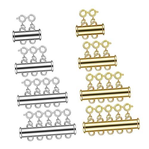 DOITOOL 8 Stück Teiliges Magnetverschluss für Schmuck Kreative Mehrreihen Magnet Clips für DIY Armbänder und Silber und Gold Starker Halt und Einfache Handhabung DOITOOL 8 Stück Teiliges Magnetverschluss für Schmuck Kreative Mehrreihen Magnet Clips für DIY Armbänder und Silber und Gold Starker Halt und Einfache Handhabung von DOITOOL