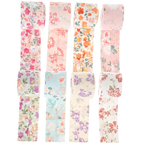 DOITOOL 8 Stück Teiliges Mischset Geschenkband Blumenmuster Polyester Diy Bastelband für Partyverpackungen Dekoration und Projekte von DOITOOL