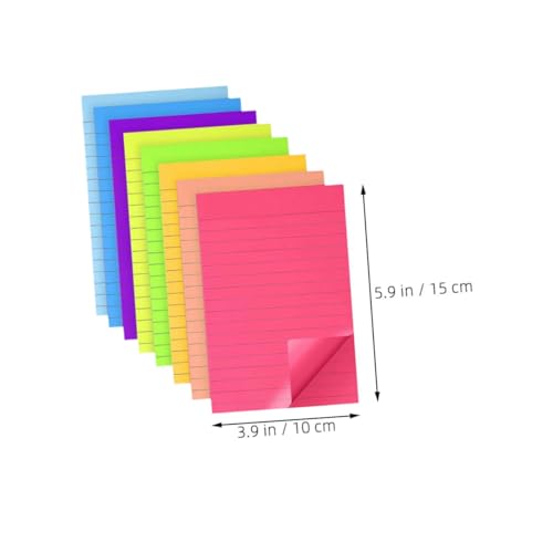 DOITOOL 8 Stück Teiliges Selbstklebende Memo pads in Leuchtenden Farben Liniertes Haftnotizpapier Praktische Notizzettel für Büro Schule und Zuhause Rückstandsfrei Ablösbar für DOITOOL 8 Stück Teiliges Selbstklebende Memo pads in Leuchtenden Farben Liniertes Haftnotizpapier Praktische Notizzettel für Büro Schule und Zuhause Rückstandsfrei Ablösbar für von DOITOOL