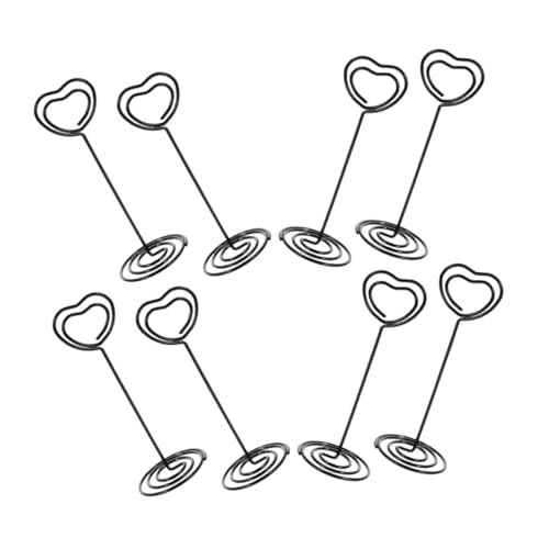 DOITOOL 8 Stück Teiliges Tischkartenhalter aus Dekorative Fotohalter für Hochzeiten Restaurant Platzkarten Menühalter Stabiler Stand Einfach zu Verwenden Herzform von DOITOOL