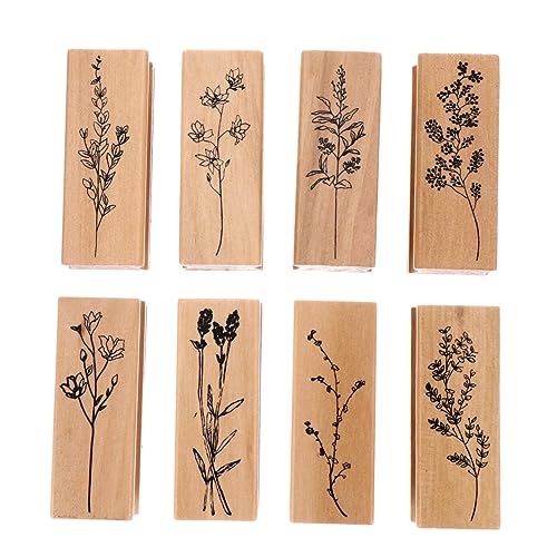 DOITOOL 8 Stück Teiliges Vintage Holzstempel für Scrapbooking Diy Dekoration mit Klaren Pflanzenmotiven Langlebig und Vielseitig für Tagebuch Planer und Kreative Bastelprojekte DOITOOL 8 Stück Teiliges Vintage Holzstempel für Scrapbooking Diy Dekoration mit Klaren Pflanzenmotiven Langlebig und Vielseitig für Tagebuch Planer und Kreative Bastelprojekte von DOITOOL