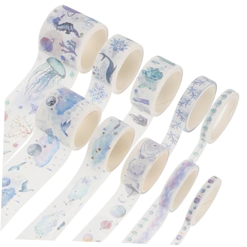 DOITOOL 8 Stück Teiliges Washi Tape Set Bunte Dekorative Klebebänder für Scrapbooking Diy Tagebuch Leicht Abziehbar und Wiederverwendbar für Kalender und Bastelprojekte von DOITOOL