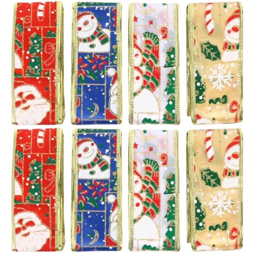 DOITOOL 8 Stück Teiliges Weihnachtsdekorationsband Farben PVC Geschenkband Schleifenband für DIY Geschenke Haaraccessoires Festliche Dekoration Weihnachtsbaum Girlande Zubehör DOITOOL 8 Stück Teiliges Weihnachtsdekorationsband Farben PVC Geschenkband Schleifenband für DIY Geschenke Haaraccessoires Festliche Dekoration Weihnachtsbaum Girlande Zubehör von DOITOOL