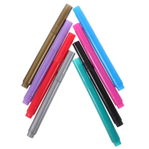 DOITOOL 8 Stück Teiliges Wiederverwendbare Wein Marker Stifte Abwaschbare Metallic Farben für Partys Langlebige Beschriftung für Gläser für Kreative Designs von DOITOOL
