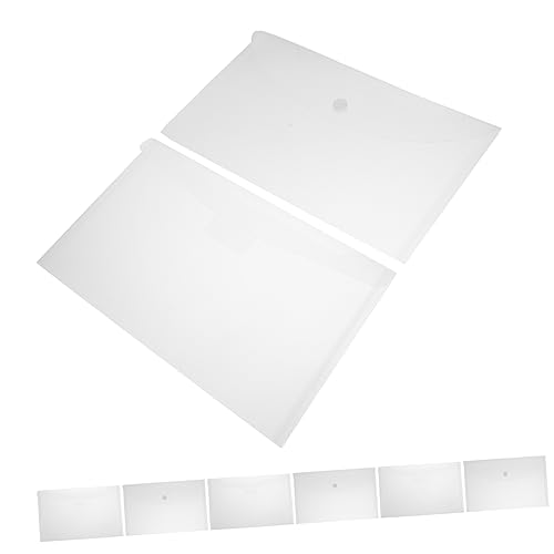 DOITOOL 8 Stück Transparente Dokumententasche Teiliges Wasserdichte Aktenmappen mit Druckknopf für Büro Schule und Zuhause Organizer für Rechnungen Quittungen und Dokumente von DOITOOL