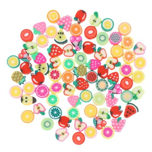 DOITOOL 80 Stück DIY Mischfarben Polymer Clay Perlen für Armbänder Schmuckherstellung und Haaraccessoires Fruchtige Designs Kinderfreundliches Material für Kreative Bastelprojekte von DOITOOL