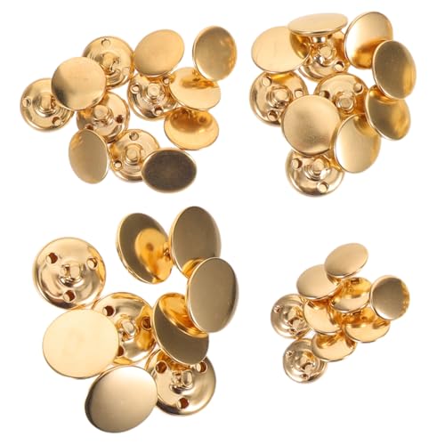 DOITOOL 80 Stück Teiliges Goldene Kupferknöpfe zum Annähen Runde Sportjackenknöpfe Langlebig Vielseitig Einsetzbar für Uniformen Mäntel Hemden Einfache Verarbeitung von DOITOOL
