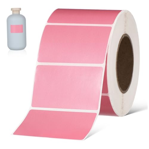 DOITOOL 800 Stück Dreisicheres Thermoetikett Thermaldrucker -Etiketten Thermoaufkleber-Etiketten Direkte Versandetikettenpapier Aufkleber für Etikettendrucker Drei Proof-Thermopapier Rosa von DOITOOL