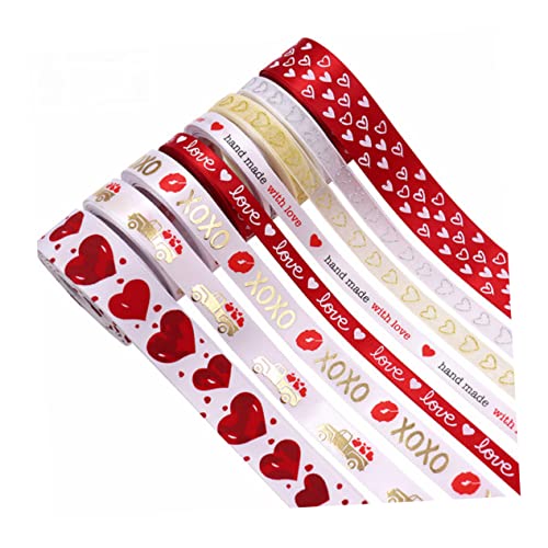 DOITOOL 8Rollen Valentinstag Farbband Teiliges DIY Geschenkband Für Romantische Dekorationen Zum Verpacken Von Geschenken Und Blumensträußen Sicherem Material Einfach DOITOOL 8Rollen Valentinstag Farbband Teiliges DIY Geschenkband Für Romantische Dekorationen Zum Verpacken Von Geschenken Und Blumensträußen Sicherem Material Einfach von DOITOOL