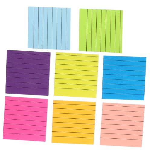 DOITOOL 8Stücke Klebrige Notizzettel Liniert Praktische Haftnotizen Für Schule Büro Und Zuhause Wiederverwendbare Memo Pads Ohne Rückstände von DOITOOL
