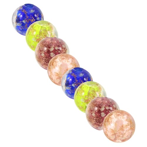 DOITOOL 8Stücke Teiliges Nachleuchtendes Glasperlen Für DIY Schmuck Spacer Perlen Für Armbänder Halsketten Und Ohrringe Bunten Farben Für Basteln von DOITOOL