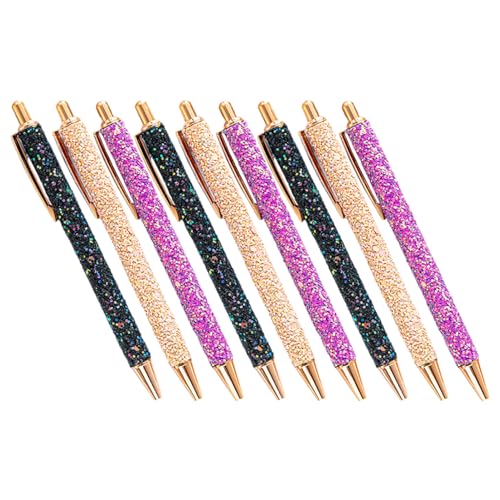DOITOOL 9 Bunte Pailletten Kugelschreiber Pailletten Stifte Für Schulbedarf Kugelschreiber Für Lehrer Stifte Fürs Geschäft Für Schulanfangsstifte Aus von DOITOOL
