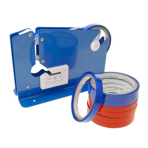 DOITOOL 9 Stück Klebeband Cutter mit Tragbare Plastikbeutel Verschlussmaschine Vielseitig Einsetzbar für Lebensmittel und von DOITOOL