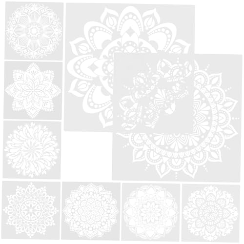 DOITOOL 9 Stück Malvorlage Mandala-Schablone Fliesenschablonen Schablonen für die Wandmalerei Wanddekoration Hohlwandmalerei Vorlage Malschablonen aus Kunststoff Plastik Weiß DOITOOL 9 Stück Malvorlage Mandala-Schablone Fliesenschablonen Schablonen für die Wandmalerei Wanddekoration Hohlwandmalerei Vorlage Malschablonen aus Kunststoff Plastik Weiß von DOITOOL