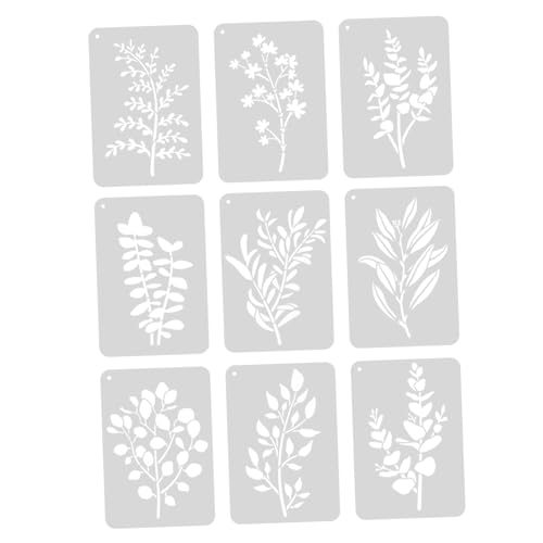 DOITOOL 9 Stück Malvorlage Schablonen zum Malen an Wänden zarte Pflanzenvorlagen schablonen für wandbemalung schablonen für wandmalerei Pflanzenvorlagen selber machen tägliche Schablonen DOITOOL 9 Stück Malvorlage Schablonen zum Malen an Wänden zarte Pflanzenvorlagen schablonen für wandbemalung schablonen für wandmalerei Pflanzenvorlagen selber machen tägliche Schablonen von DOITOOL