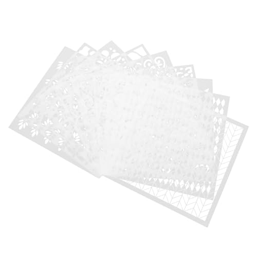 DOITOOL 9 Stück Schablonen Mit Geometrischen Mustern Malvorlagen Zeichenschablonen Zeichenvorlage Wiederverwendbare Malschablone Bastelvorlage Vorlagen Zum Bemalen Des Haustiers von DOITOOL