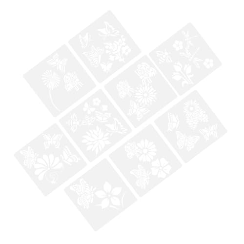 DOITOOL 9 Stück Teiliges Dekorative Malvorlagen Pet Wiederverwendbare Schablonen für Wände Möbel und Mehr für Projekte und Diy Kunstwerke von DOITOOL