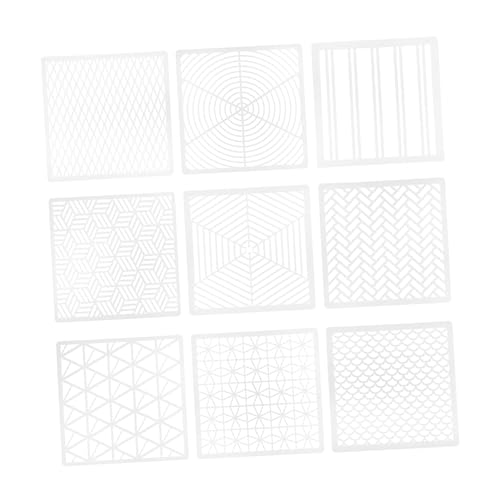 DOITOOL 9 Stück Teiliges Geometrisches Wiederverwendbar für DIY Malvorlagen Basteln Scrapbooking Kreativ Wandmalerei Malschablonen für Flache Oberflächen DOITOOL 9 Stück Teiliges Geometrisches Wiederverwendbar für DIY Malvorlagen Basteln Scrapbooking Kreativ Wandmalerei Malschablonen für Flache Oberflächen von DOITOOL