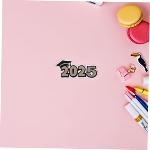 DOITOOL 9 Stück Teiliges Stickerei Bügelbild Abschlussmütze Langlebige Abschluss Saison Applikationen DIY Aufnäher für Kleidung Vielseitige Dekorative Patches für Studenten von DOITOOL