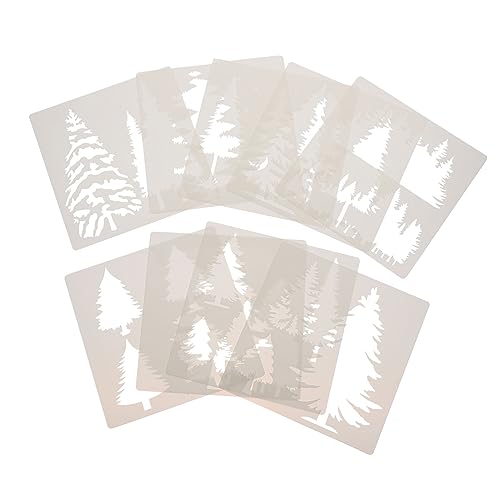 DOITOOL 9 Stück Teiliges Weihnachtsbaum Schablonen aus Wiederverwendbarem Pet Kreative Malvorlagen für Basteln und Wanddekoration für DIY Weihnachtsmotive DOITOOL 9 Stück Teiliges Weihnachtsbaum Schablonen aus Wiederverwendbarem Pet Kreative Malvorlagen für Basteln und Wanddekoration für DIY Weihnachtsmotive von DOITOOL