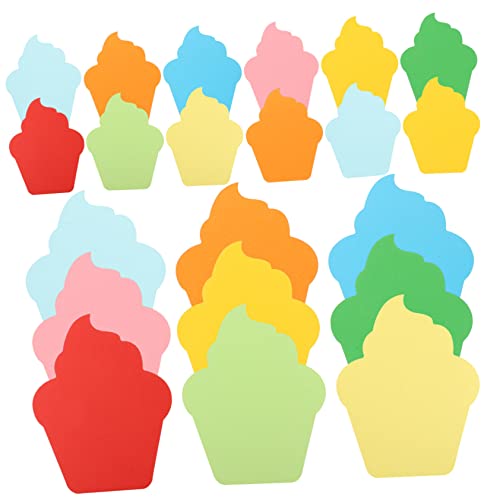 DOITOOL 90 Stück Farbige Papiersilhouette Dekorationen Mädchen Ausschnitte Geformt Kuchen Schüttgut Dekore Regenbogen Thema Für Vorschule Farbe Ausgeschnitten Kind Klein Formen Party von DOITOOL
