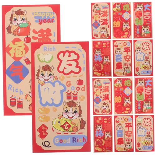 DOITOOL 90 Stück Rote Umschläge Jahr Des Pferdes Chinesische Neujahr Hong Bao Festliche Glückwunschumschläge Für Frühlingsfest Hochzeiten Geburtstage Traditionell Modern DOITOOL 90 Stück Rote Umschläge Jahr Des Pferdes Chinesische Neujahr Hong Bao Festliche Glückwunschumschläge Für Frühlingsfest Hochzeiten Geburtstage Traditionell Modern von DOITOOL
