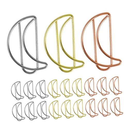 DOITOOL 90 Stück Teiliges Mondförmige Paperclips Bunte Metall Büroklammern Mit Glatter Oberfläche Für Lesezeichen Memohalter Und Planer Dekoration Für Schule Und Büro DOITOOL 90 Stück Teiliges Mondförmige Paperclips Bunte Metall Büroklammern Mit Glatter Oberfläche Für Lesezeichen Memohalter Und Planer Dekoration Für Schule Und Büro von DOITOOL