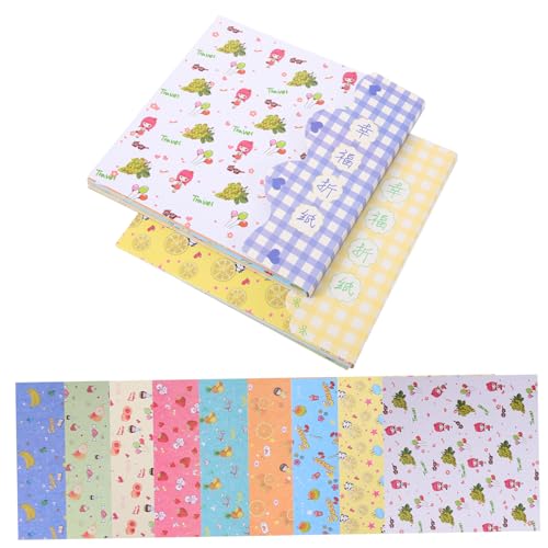 DOITOOL 96 Stück Handgefertigtes Origami -farbiges Papier Papierherstellung Selber Machen Weihnachts-origami-papier Origami-papierzubehör Weihnachtsfaltpapier Origamipapier Für von DOITOOL