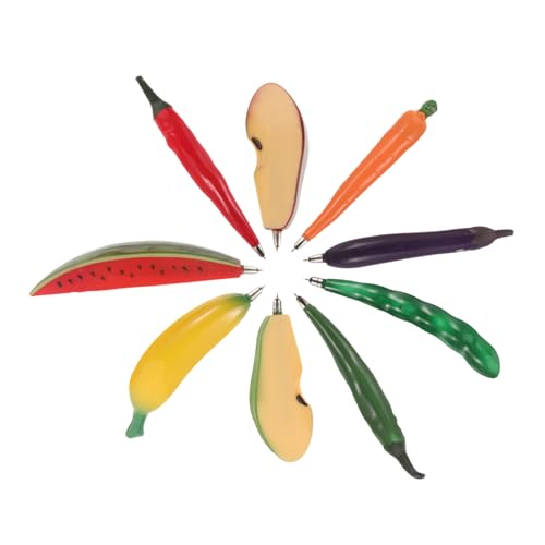 DOITOOL 9Stücke Teiliges Gemüseform Stifte für Studenten Kreative Kugelschreiber mit Obst und Gemüsedesign für Schule und Bürobedarf Perfektes Zubehör für Klassenzimmer und Partys von DOITOOL