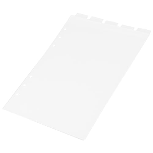 DOITOOL A5 Ordner-Trennblätter, 6 Löcher, Kunststoff, transparent, A5-Planer, Trennblätter, 6 Ringe für Notizbücher, Dokumente, Organisation, 1 Stück von DOITOOL