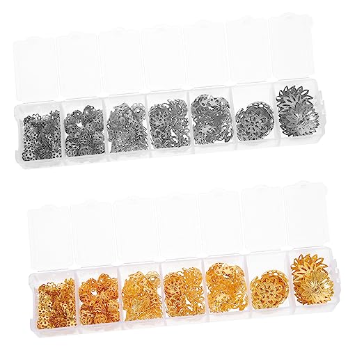 DOITOOL Abstandshalterperlen Und Kappen Für DIY Schmuck Goldene Und Weiße Perlenkappen Für Armbänder Halsketten Und Ohrringe Schmuckzubehör Materialien von DOITOOL