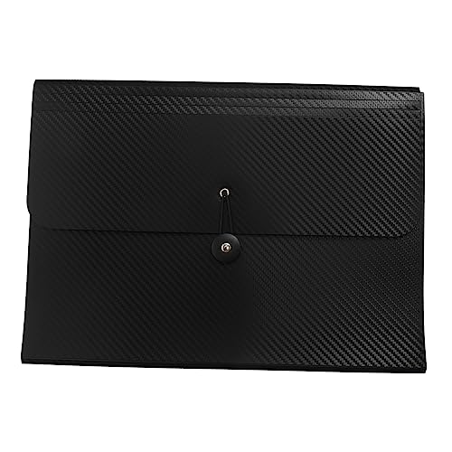 DOITOOL Accordion Dokumentenmappe Fächer Schwarz Großer Kapazität Büro Organizer Erweiterbarer Aktenordner für Papierablage Praktische Datei Aufbewahrung für Zuhause und Büro von DOITOOL
