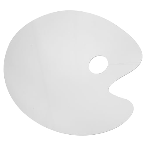 DOITOOL Acryl Farbmischpalette Oval Transparent für Aquarell und Kunstfarben Leicht Transportierbar für Künstler und Malzubehör Platzsparend und Langlebig von DOITOOL