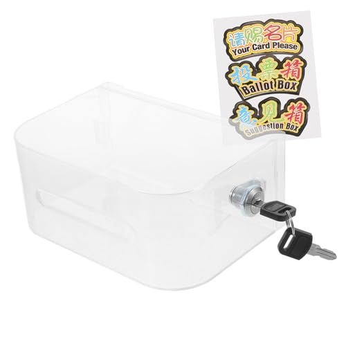 DOITOOL Acryl Spendenbox mit Schloss Multifunktionale Tragbare Kartenbox für Büro Transparente Vorschlags und Geldbox Stabile Aufbewahrung für Visitenkarten und Bargeld Geeignet für DOITOOL Acryl Spendenbox mit Schloss Multifunktionale Tragbare Kartenbox für Büro Transparente Vorschlags und Geldbox Stabile Aufbewahrung für Visitenkarten und Bargeld Geeignet für von DOITOOL