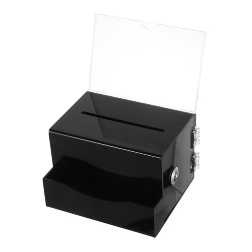DOITOOL Acryl Spendenbox mit Schloss Multifunktionale Wahlurne und Vorschlagsbox für Fundraising und Beschwerdebriefe Stabile Aufbewahrungsbox für Geld und Briefe von DOITOOL