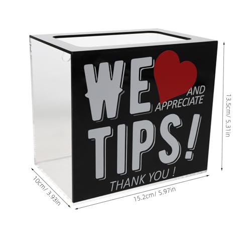 DOITOOL Acryl Trinkgeldbox Transparent Platzsparend Vielseitig als Spenden- Vorschlags Sammelbox für Bars Restaurants Schulen Büros und Öffentliche Bereiche von DOITOOL