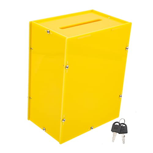DOITOOL Acryl Wahlurne mit Schloss und Schlitz Transparente Wand Wahlbox Sichere Spenden und Vorschlagsbox für Events Fundraising Kunden und Mitarbeiterfeedback von DOITOOL