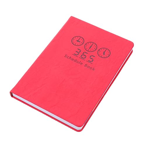 DOITOOL Agenda-Buch Student Schüler-Notizblöcke Lehrerplaner täglich Planerbuch 2023 Notizbuch Haushaltsplaner Buch Notizpolster Zeitplan Buch tragbarer akademischer Planer Papier rot von DOITOOL